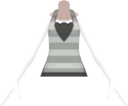 File:SM Striped Halter Top Gray f.png