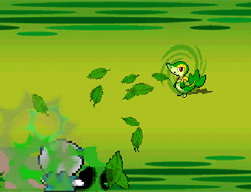 File:BW Prerelease Snivy battle.png