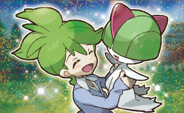 File:Wally and Ralts PokéKyun Collection.png