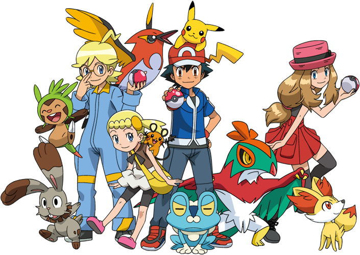 File:Protagonists and Pokémon XY.png