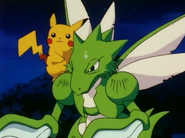 File:Pikachu and Scyther.png