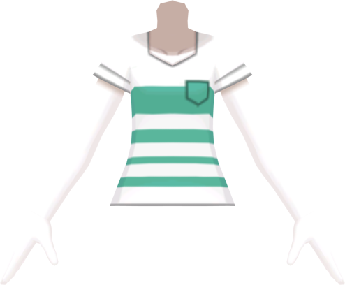 File:SM Striped V-Neck Tee Green f.png