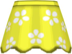 SM Flower-Print Flared Skirt Yellow f.png