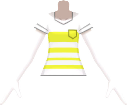 File:SM Striped V-Neck Tee Yellow f.png