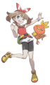 May Torchic Pokémon Center Trainer artwork.png