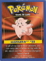 Clefairy game tip card Kellogg.png