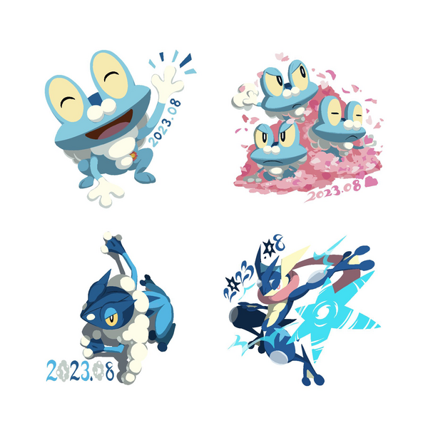 File:GO Froakie Community Day Stickers.png