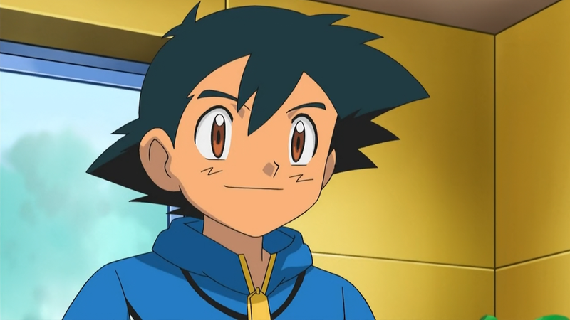 File:Ash without his hat BW.png