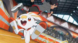 Goh and Scorbunny first battle.png