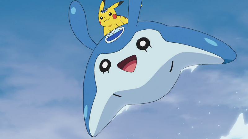 File:Pikachu and Goh Mantyke.png