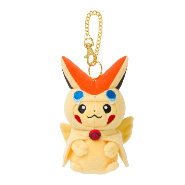 File:Pokémon Center Tohoku reopening Victini poncho Pikachu mascot.jpg